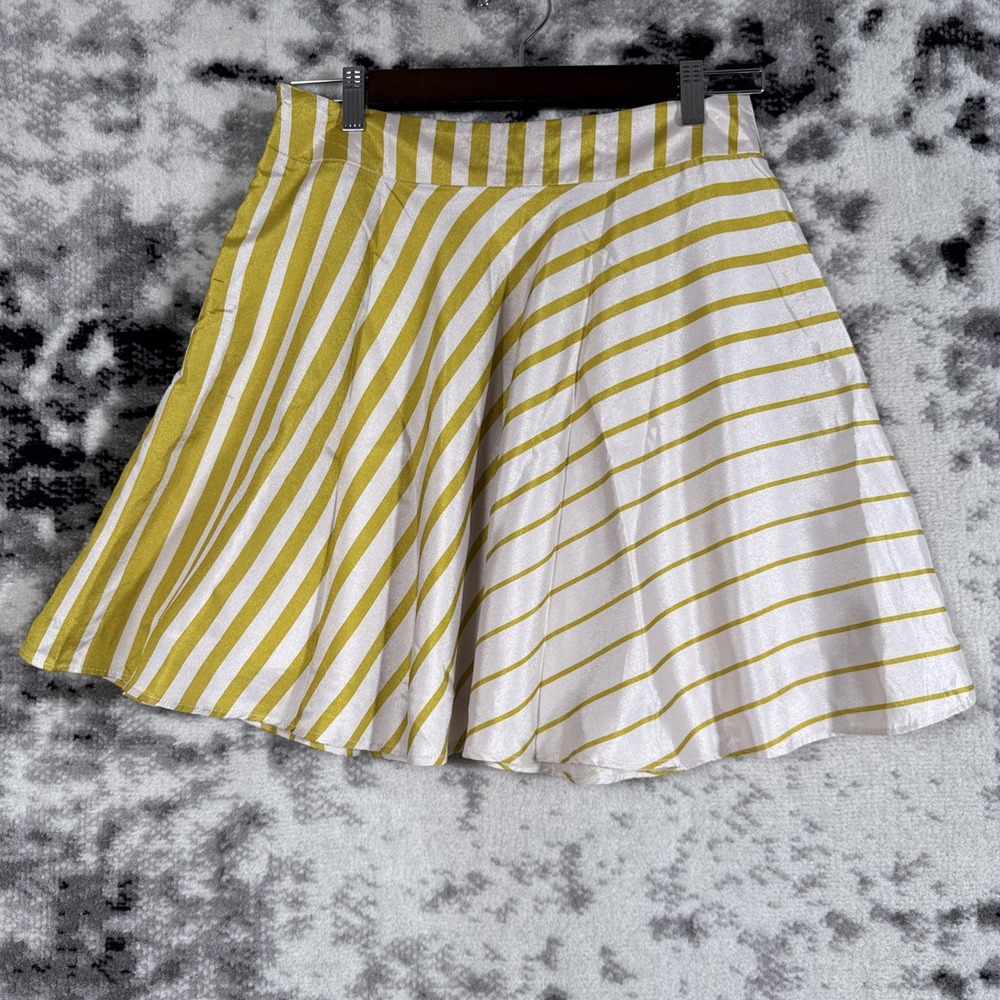 New Francesca Collection Skirt Womens‎ Size Medium Mini A-Line Striped